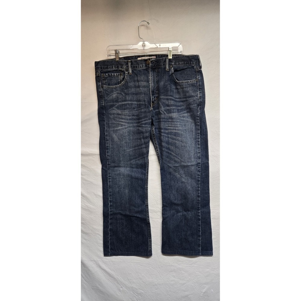 Levi's 527 Jeans Men's 38x30 Medium Wash Blue Denim Slim Bootcut Whiskering - Picture 2 of 7